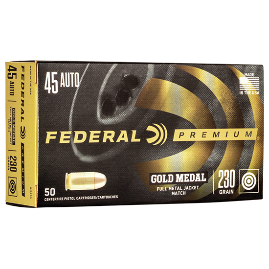 FED GOLD MEDAL 45ACP 230GR FMJ 50/20 - Ammunition